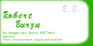 robert burzu business card